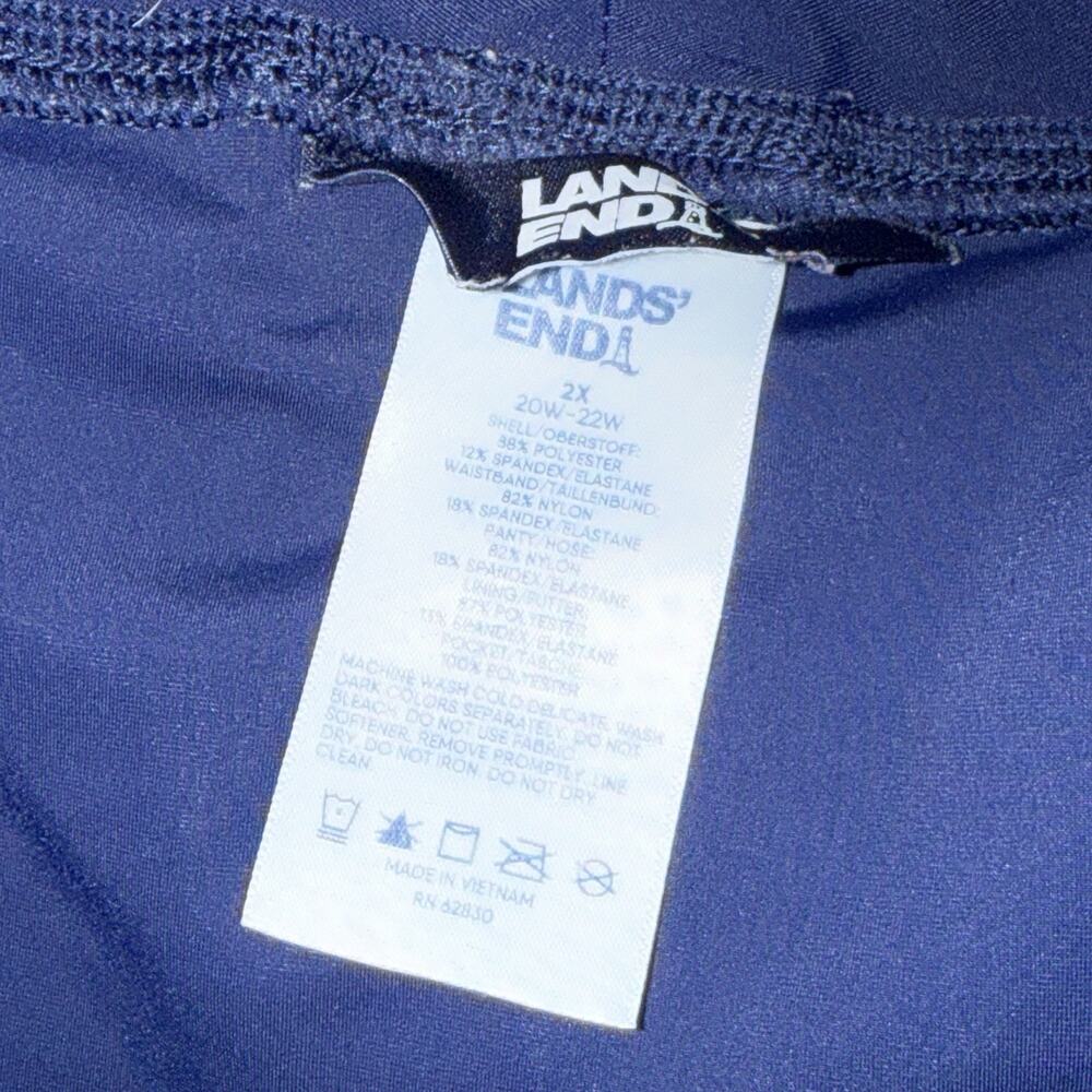 Lands’ End Women’s 5” Quick Dry Board Shorts Swim Short With Panty Blue Size 2X - Picture 4 of 4